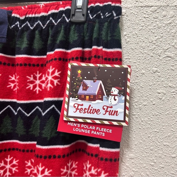 Festive Fun Holiday Mens Pajama Pants NWT L/XL - Picture 2 of 3